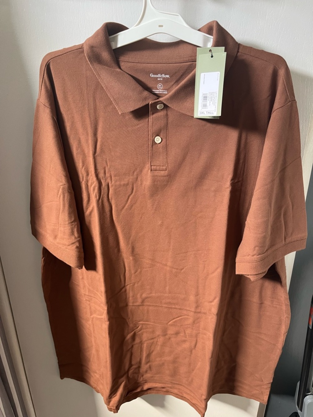 Goodfellow & Co Men's Rust Brown Polo Shirt **3XL TALL